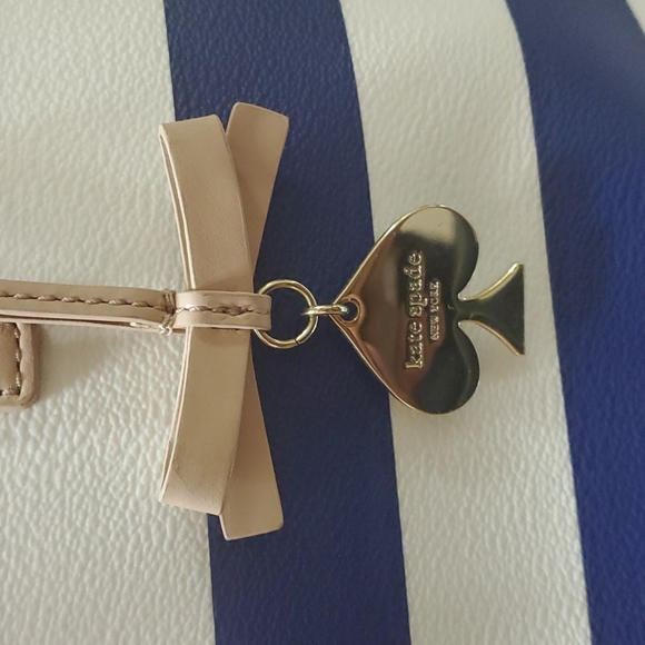 Kate Spade Tote Bag Blue and white Stripe - Picture 6 of 10